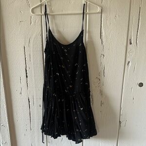 Wild Fable Black Dress with Blue and White Accents